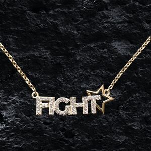 Fight necklace sterling silver with 14kt gold vermeil